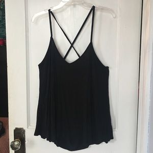 LA Daydreamer Cross Spaghetti Strap Open Back Tank